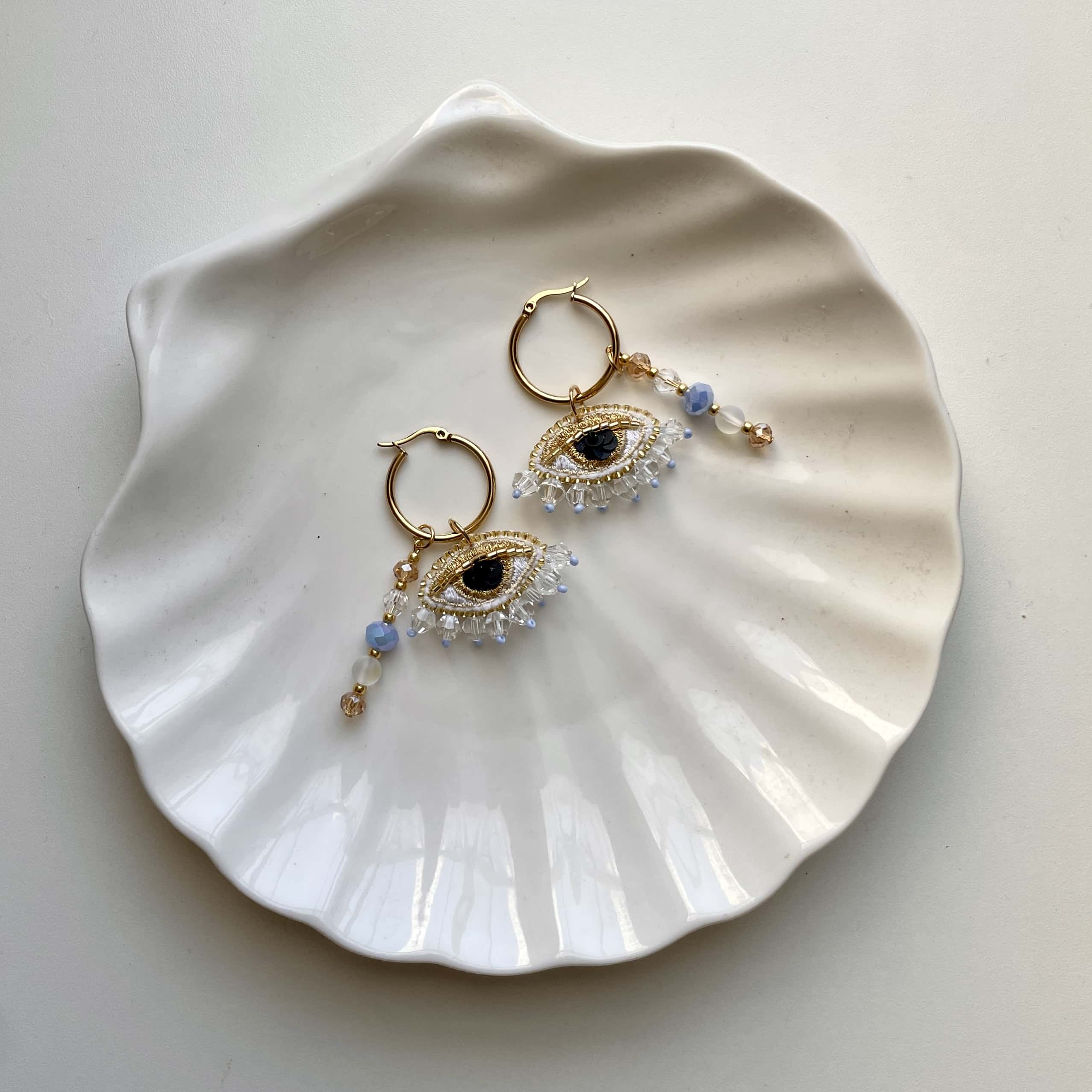 Aros Ojo turco intercambiables con colgantes 🧿 - Imagen 2