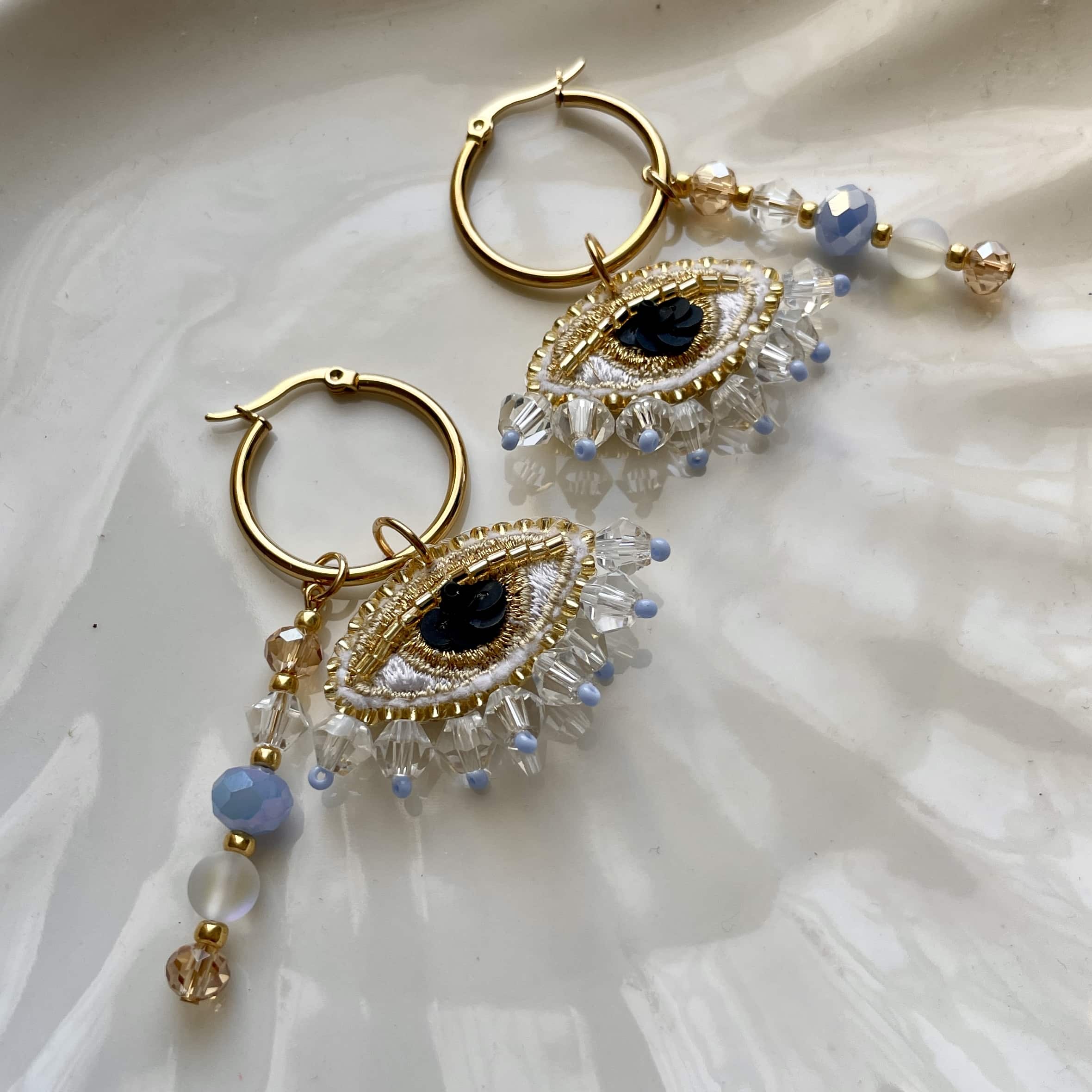 Aros Ojo turco intercambiables con colgantes 🧿