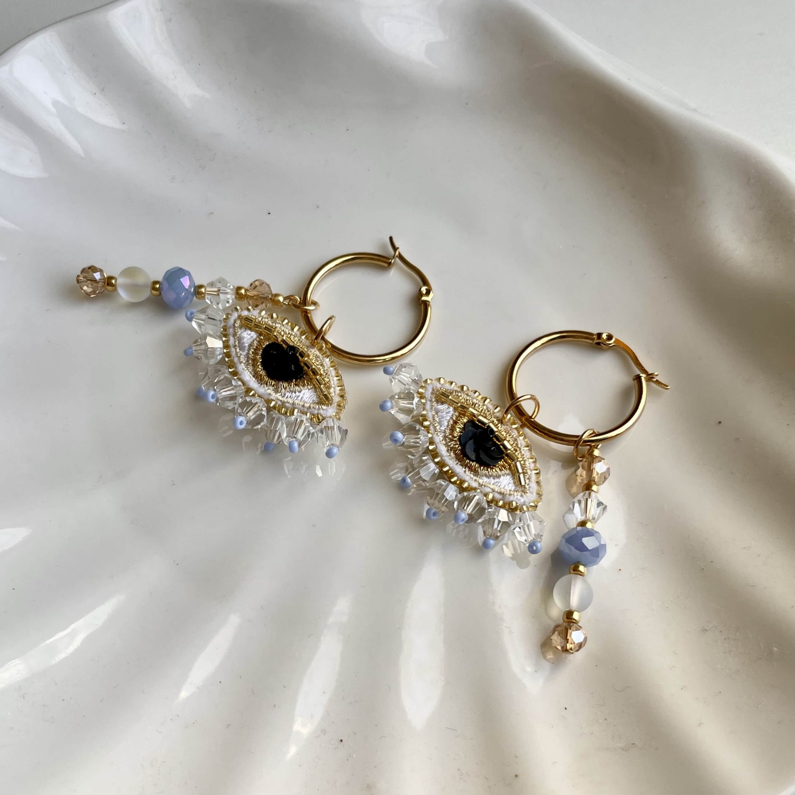 Aros Ojo turco intercambiables con colgantes 🧿 - Imagen 3