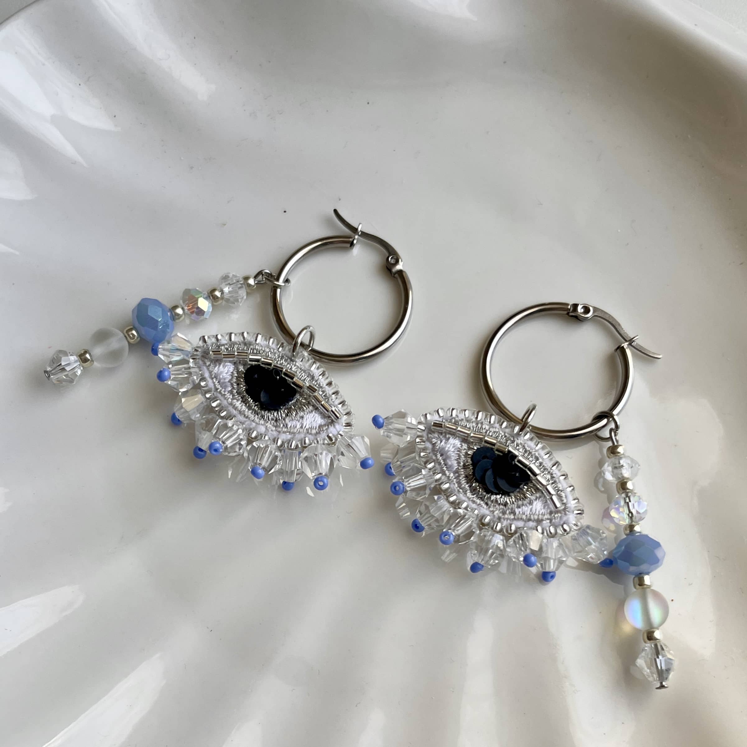 Aros Ojo turco intercambiables con colgantes 🧿 - Imagen 6